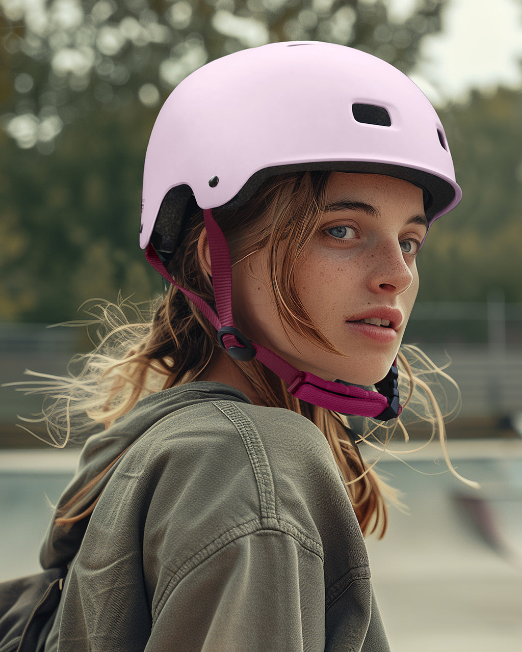 OutdoorMaster Casque de skateboard Oryx Rose clair M 51-58 cm
