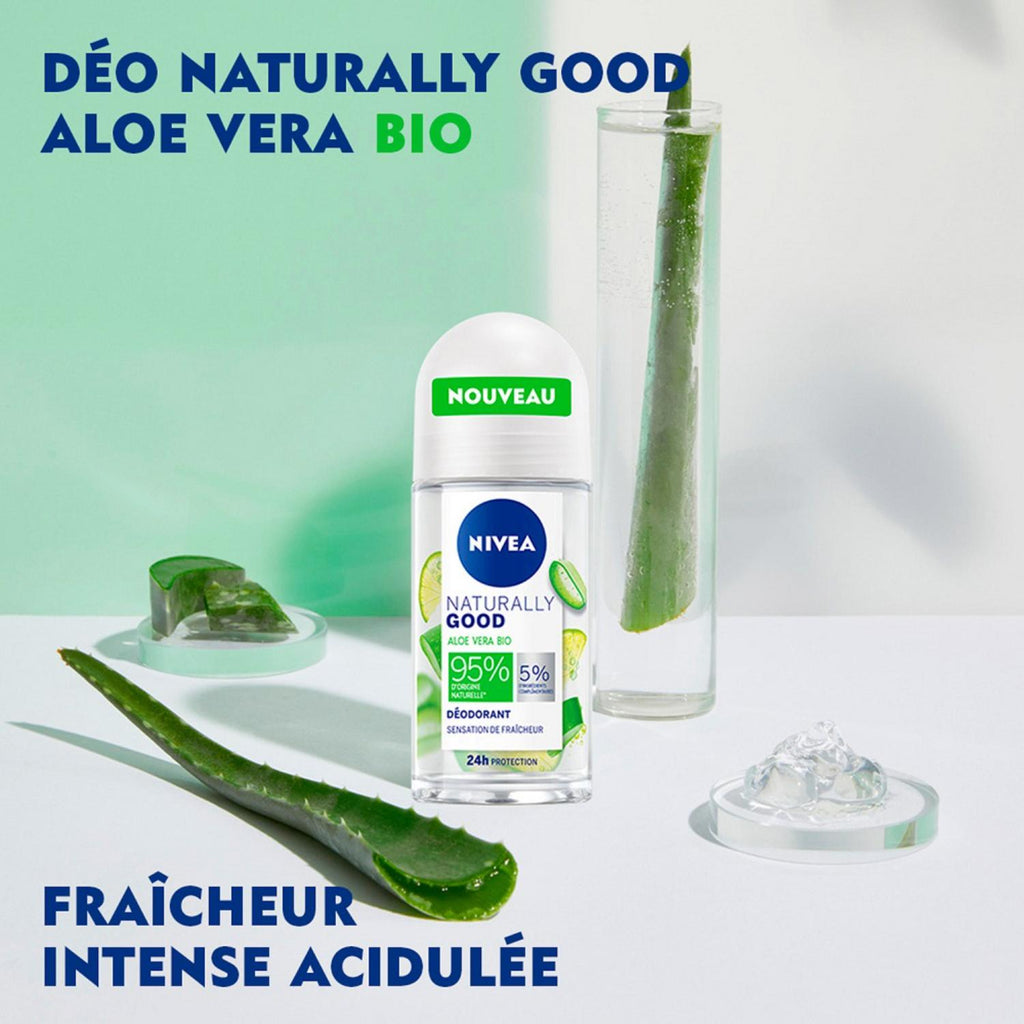 NIVEA Déodorant à bille pour aisselles femme aloe vera bio 50 ml