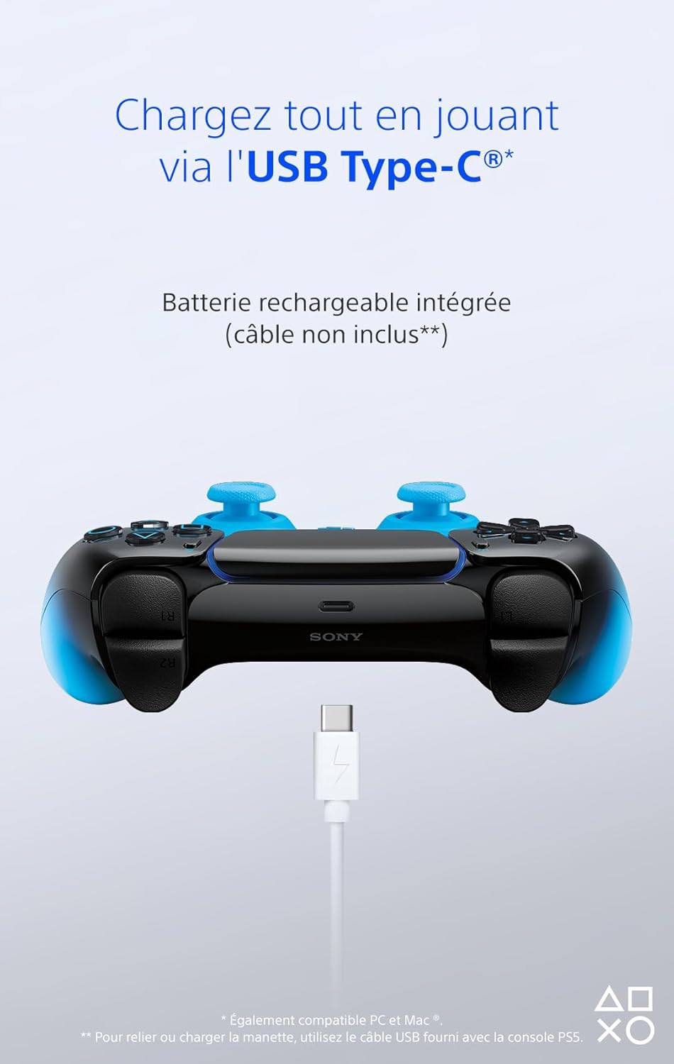 Sony Manette sans fil PS5 DualSense - Hyperpop Edition - Bleu rythmique
