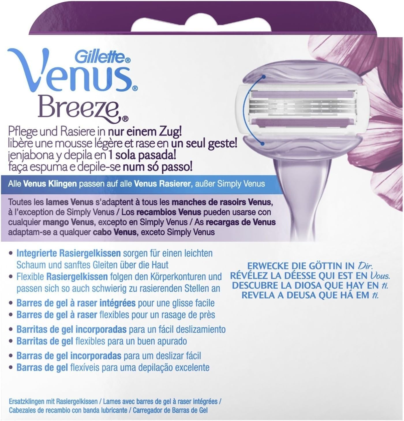 Gillette Venus Breeze Recharges de Lames de Rasoir Lot de 8