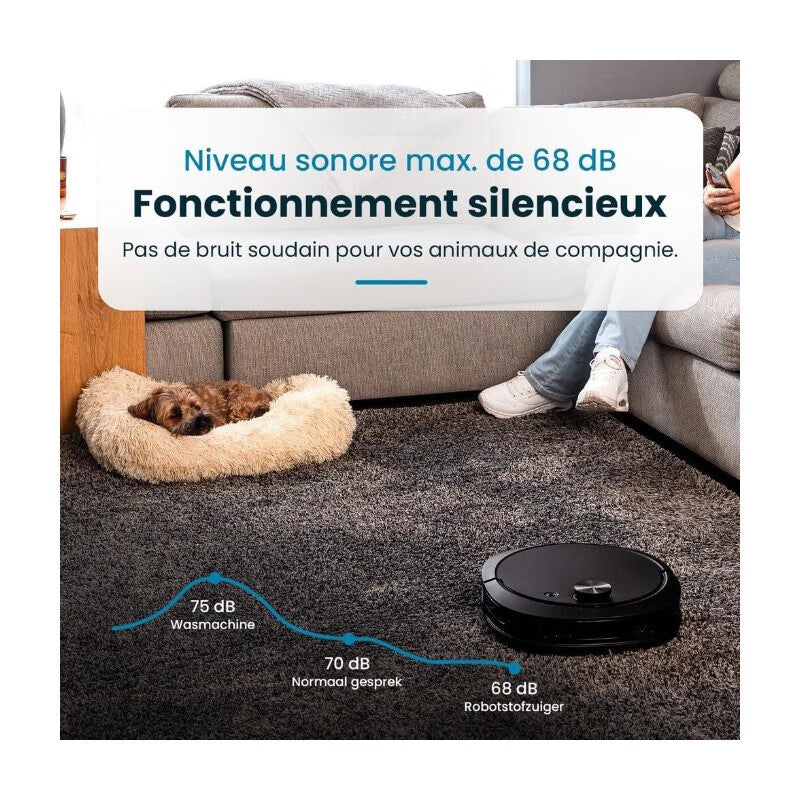 Eziclean® Z10 Plus Robot aspirateur laveur connecté