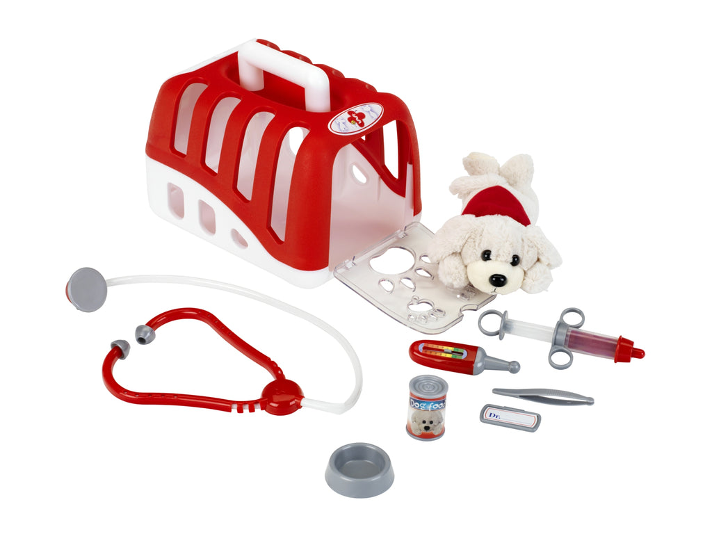 Klein Vet Set 4831 avec chien en peluche et cage de transport