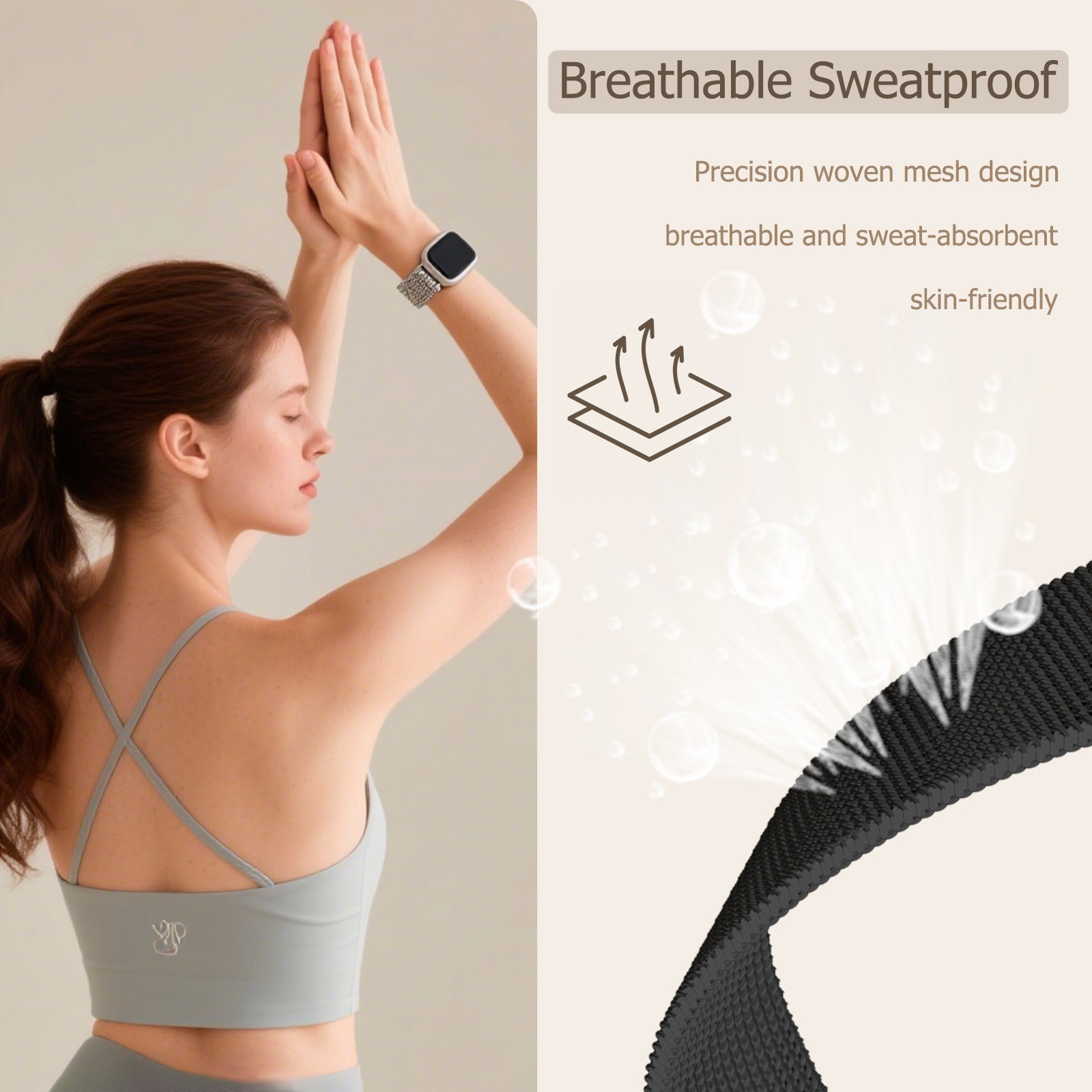 APPLE Bracelet milanais pour Apple Watch, 38/40 mm - Noir
