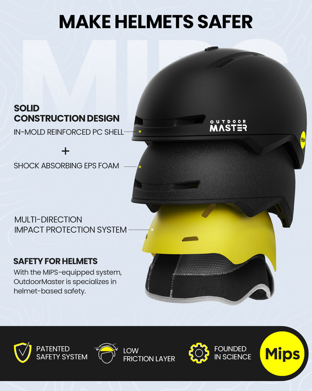 OutdoorMaster Diamond IIMIPS Casque de ski noir - Taille L