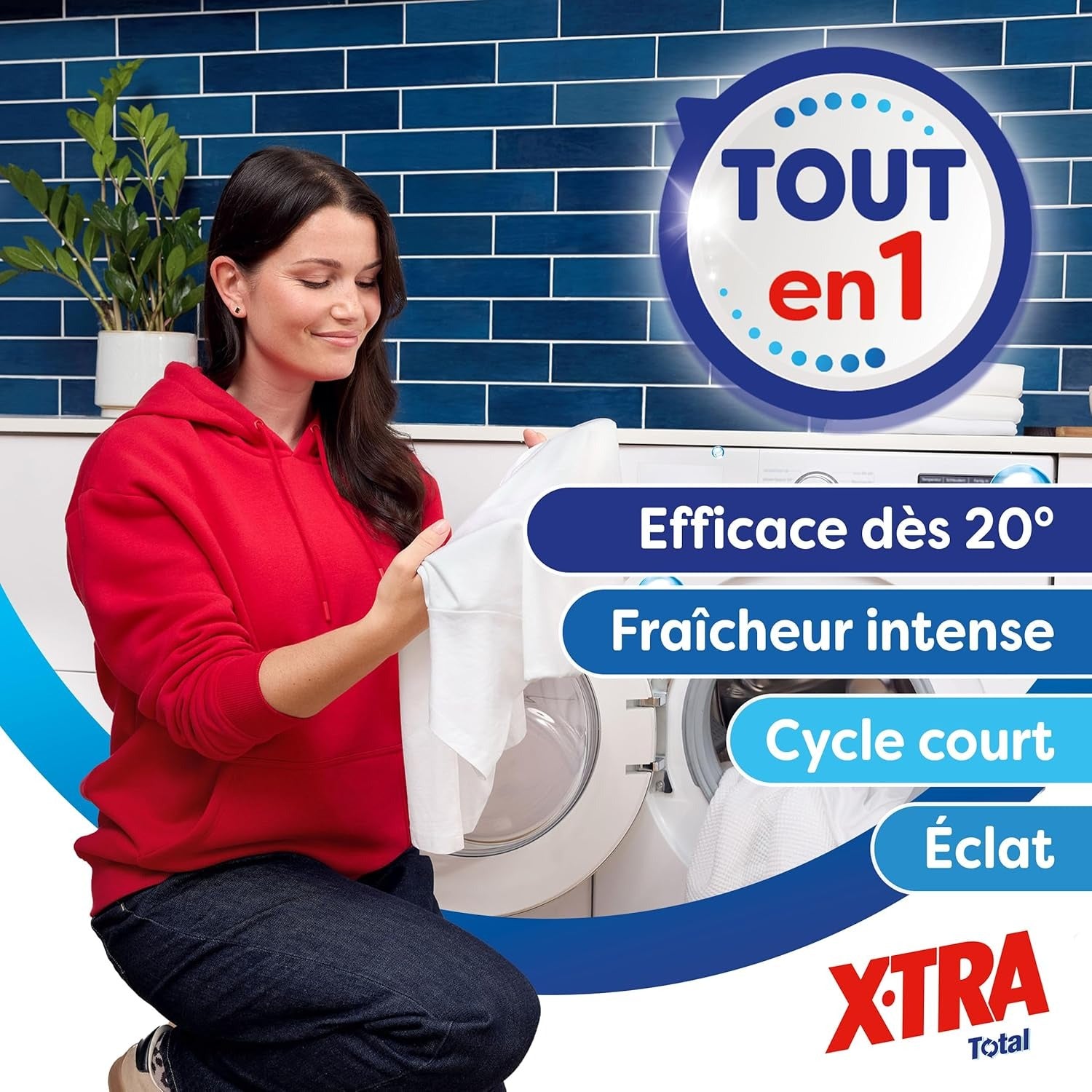 X-TRA Total 4+1 Lessive Liquide Tous Textiles 1 215 L (27 Lavages)