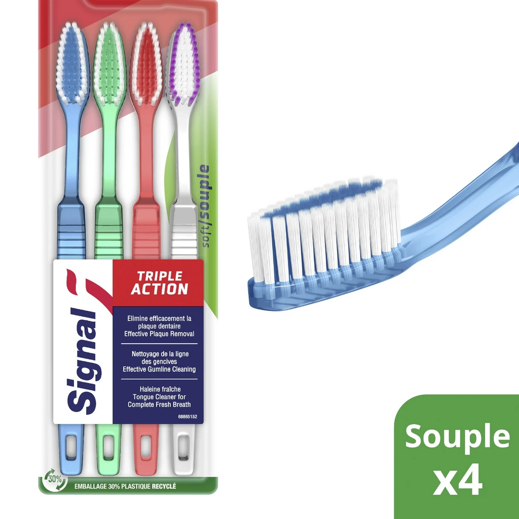 SIGNAL Brosse à dents Médium Triple Action X4