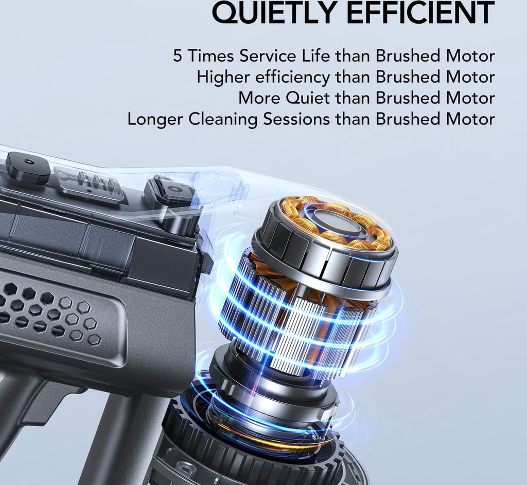 Greenote GT50 Aspirateur sans fil Double moteur numérique Filtre HEPA 23 kPa 65 dB