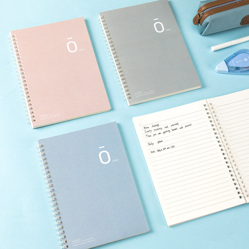Deli Carnet à spirale, A5 (148 x 210 mm), 60 feuilles/120 pages, 70 g/m² - Parfait pour les étudiants, le bureau et le journaling, Série 0, Lot de 4
