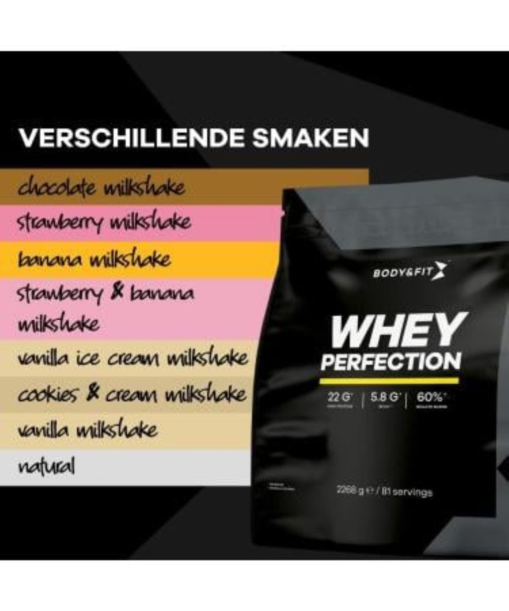 BODY&FIT - Whey Perfection Milkshake Banane - 4,53 kg (162 portions)