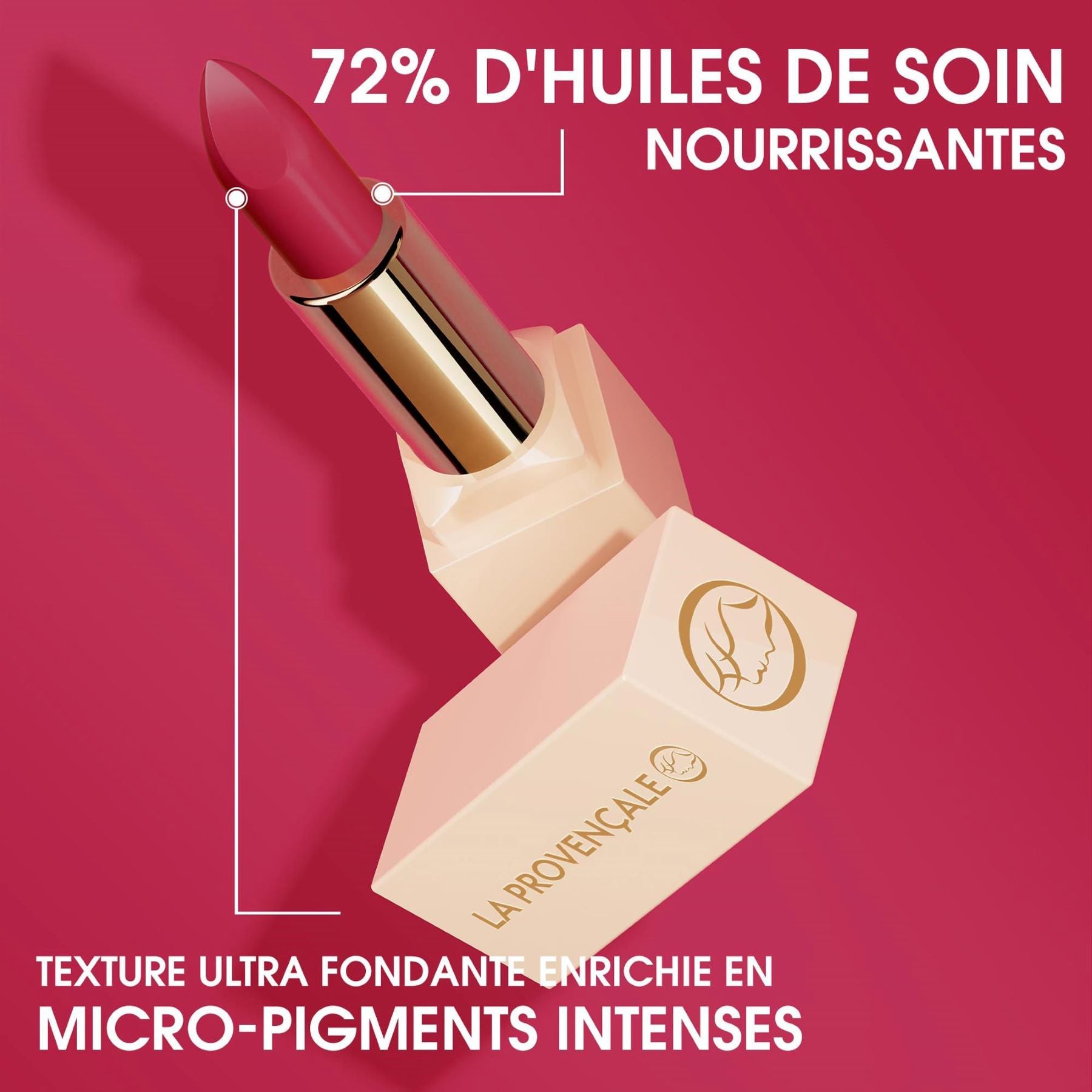 La Provençale Le Rouge Oléo Rouge à Lèvres Satin Ultra Soin 05 Framboise Riviera 5g