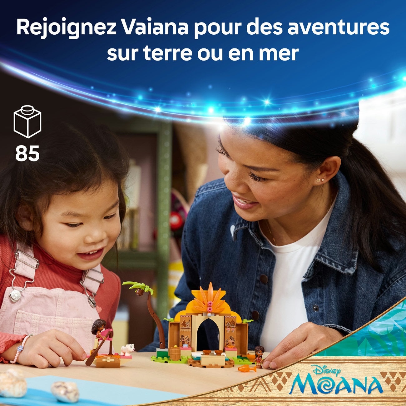 LEGO Disney Moana Ensemble de Construction Maison de Village et Canot 43282