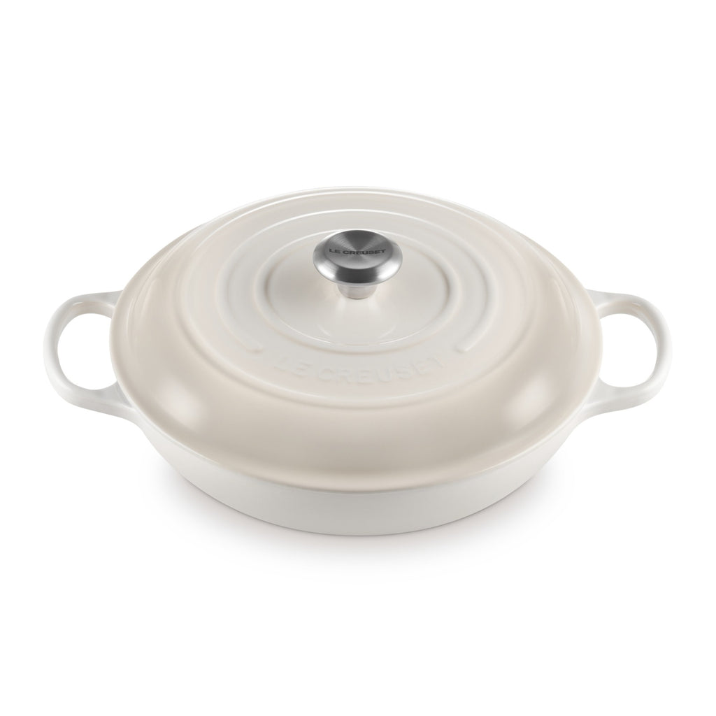 LE CREUSET Signature Cocotte ovale avec diamètre de 31 cm - Blanc meringue