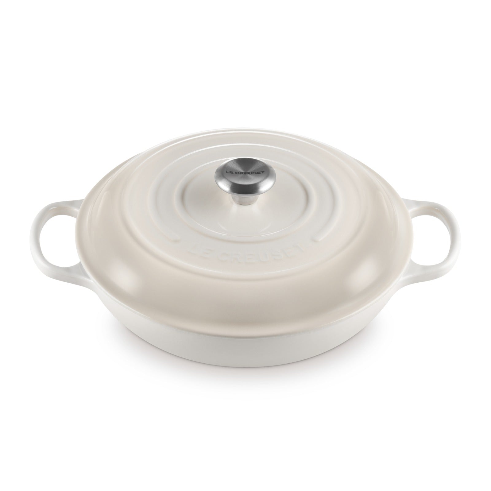 LE CREUSET Signature Cocotte ovale avec diamètre de 31 cm - Blanc meringue