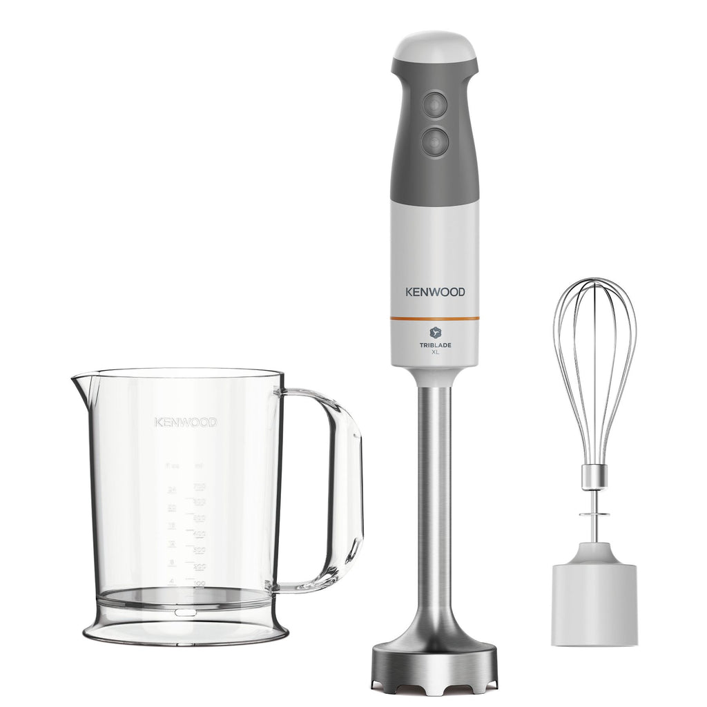 KENWOOD Triblade XL, Mixeur plongeant 850 W, HBM40.002WH, Gris/Blanc
