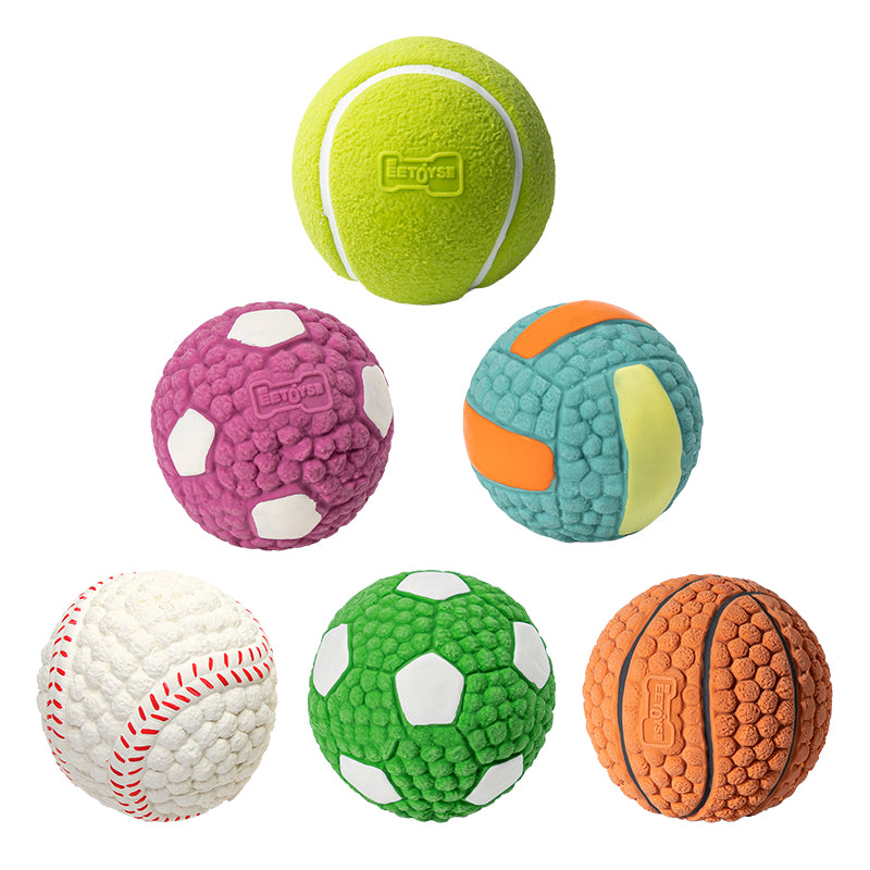 Blinkit Kit de balles jouets interactives sonores pour animaux, Son par pression pour attirer l’attention, Latex souple pour morsure douce, Conception pour nettoyage des molaires