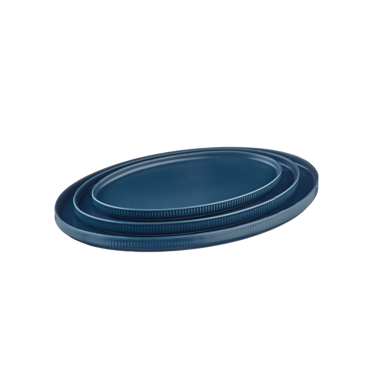 BJÖRN Scandi Lot de 3 plateaux de service - Bleu marine