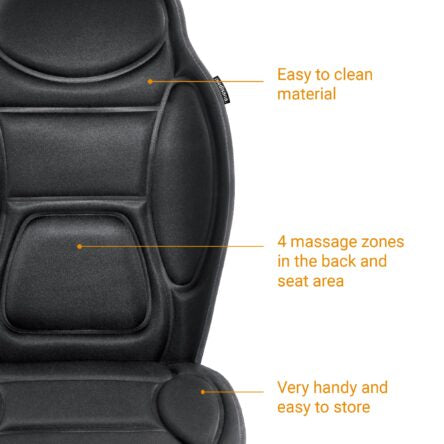 Medisana MCH - Siège de Massage Vibrant Chauffant avec Télécommande et Adaptateur Voiture