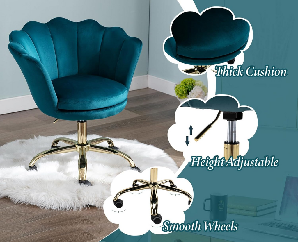 Ya-Home Chaise de bureau moderne pivotante à hauteur réglable pour bureau à domicile/chambre