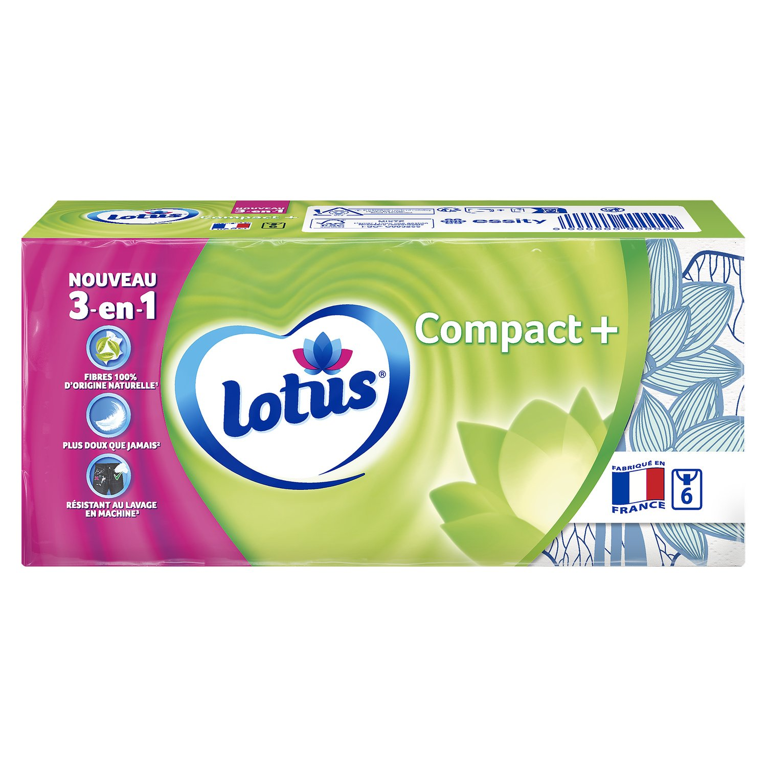 LOTUS Mouchoirs Compact x6