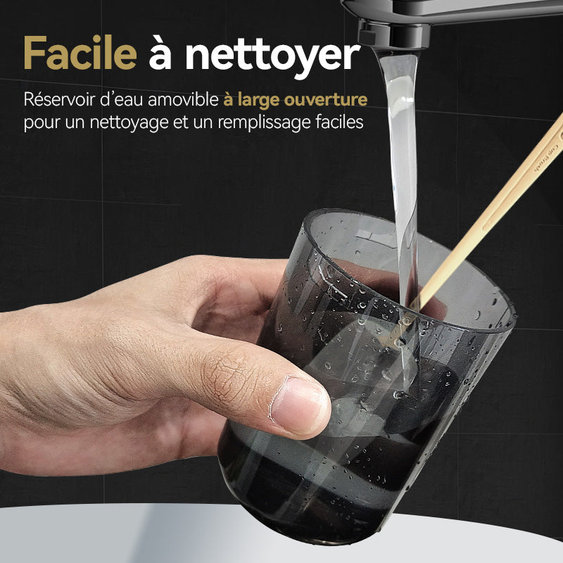 Sunluxy Hydropulseur Dentaire Portable Sans Fil, 140 PSI, Flux d’eau Pulsé Haute Pression, 4 Modes, Réservoir d’eau Amovible 260 ml, Autonomie de 50 Jours