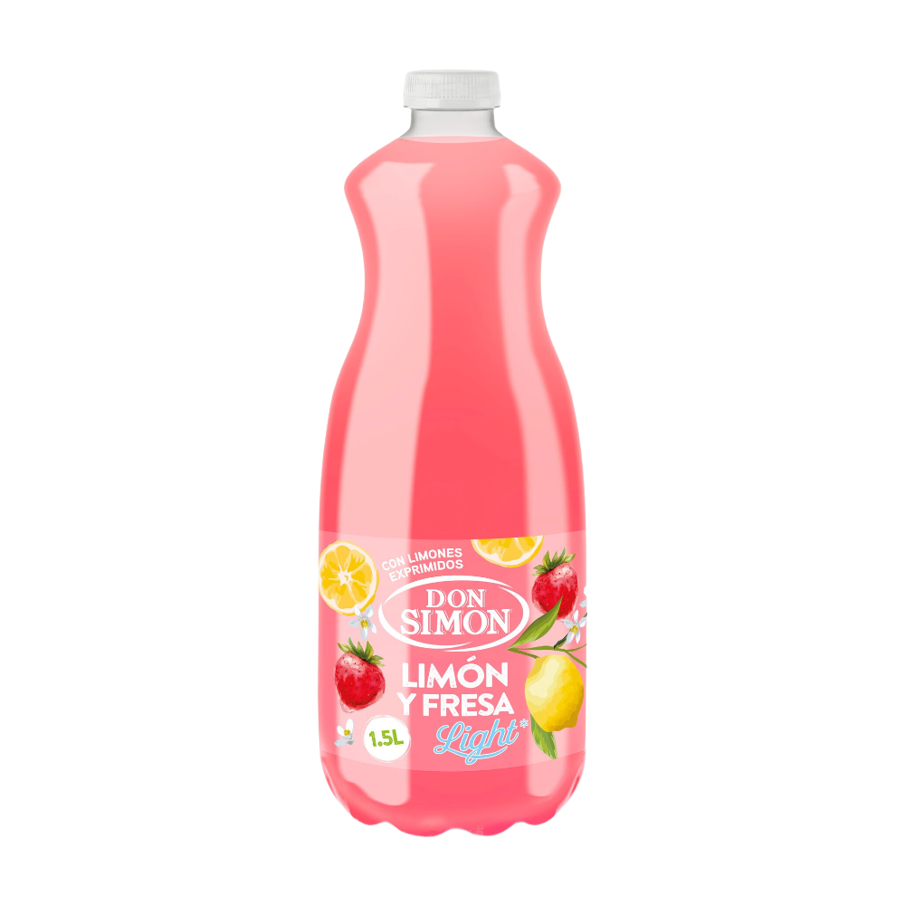 Don Simon Limonade pétillante à la fraise 1,5 L - Bouteille en plastique