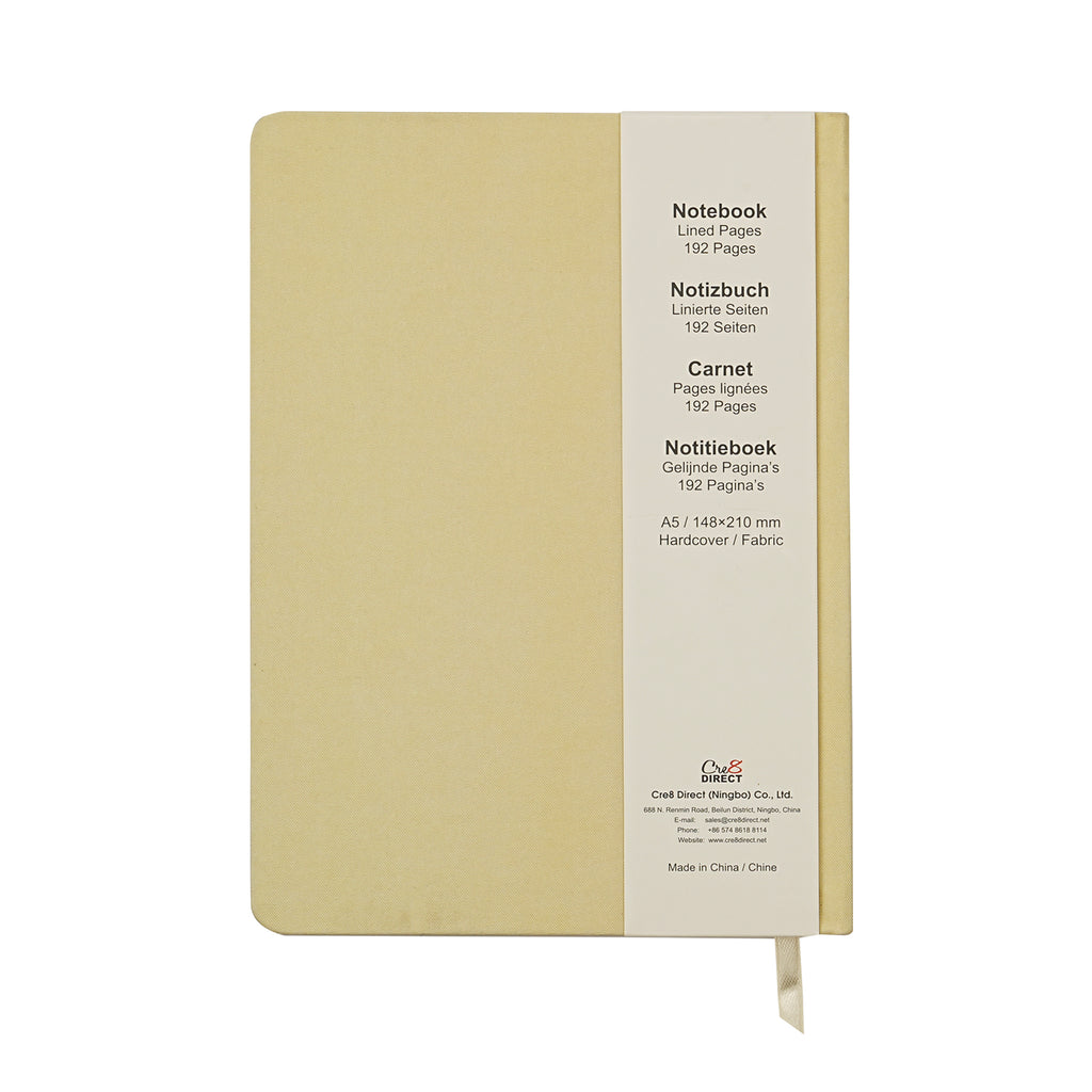 JUBILUU Carnet ligné A5 à couverture rigide en tissu floral 96 pages - Peach Blossom