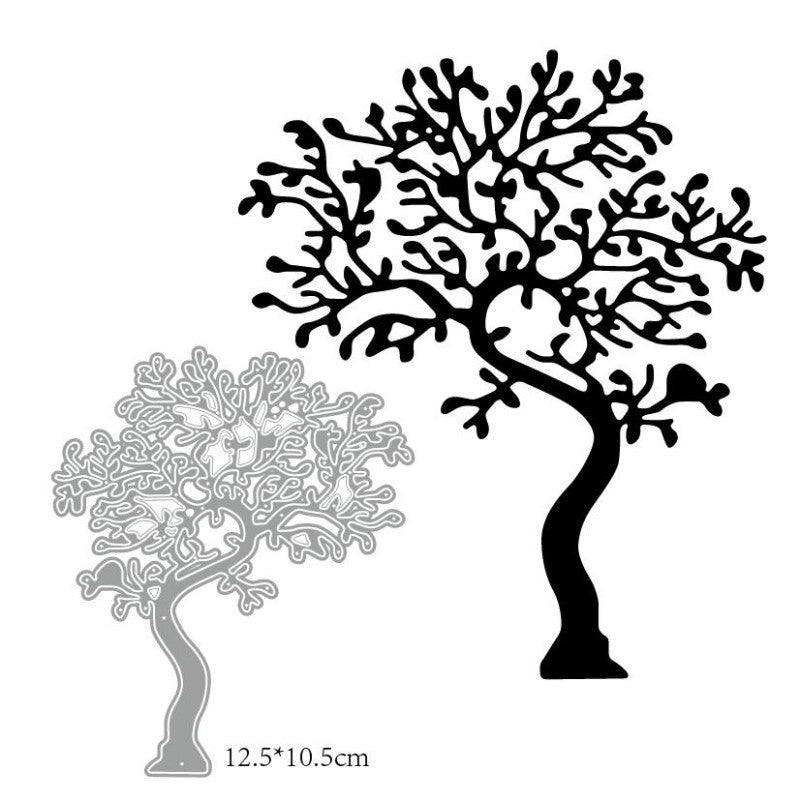 Big Tree Dies en Métal, Modèle DIY pour Scrapbooking, Acier au Carbone, Décoratif