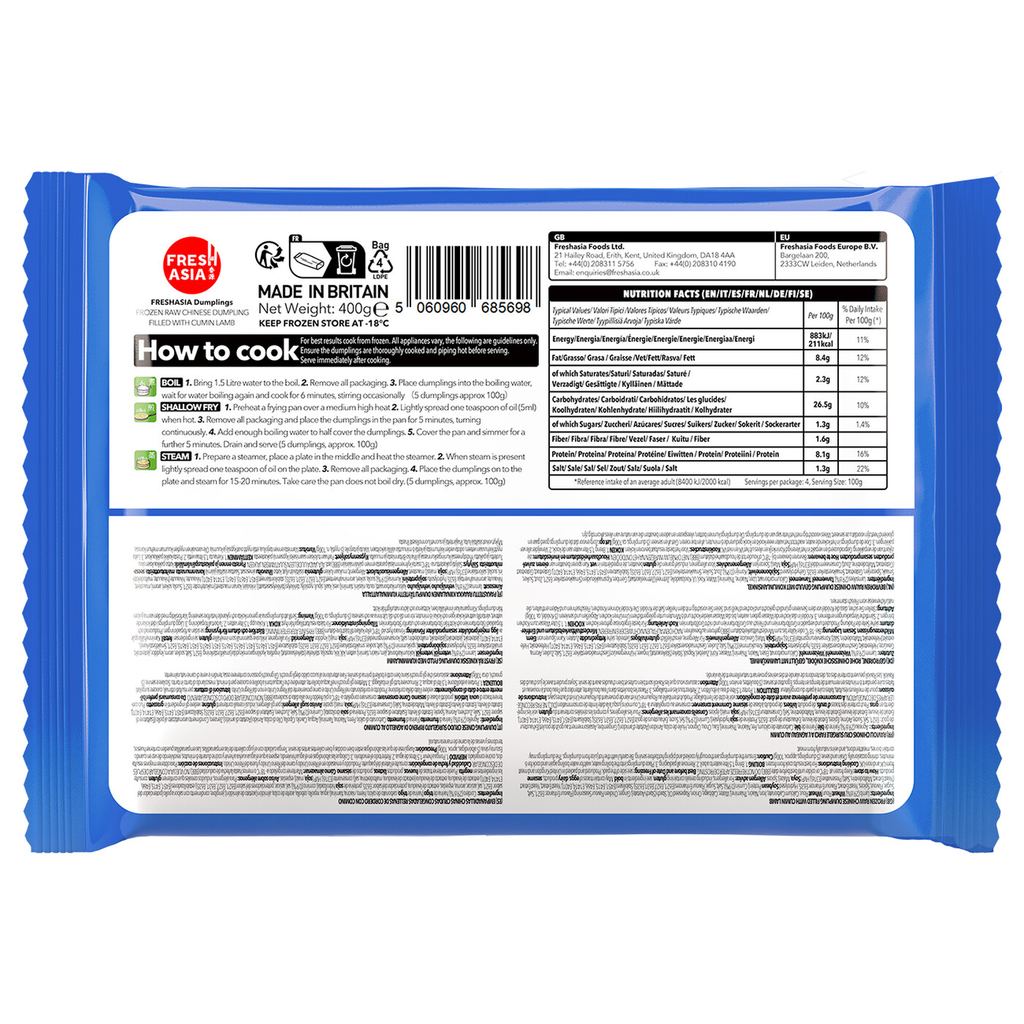 FRESHASIA Raviolis d’agneau au cumin - 400 g