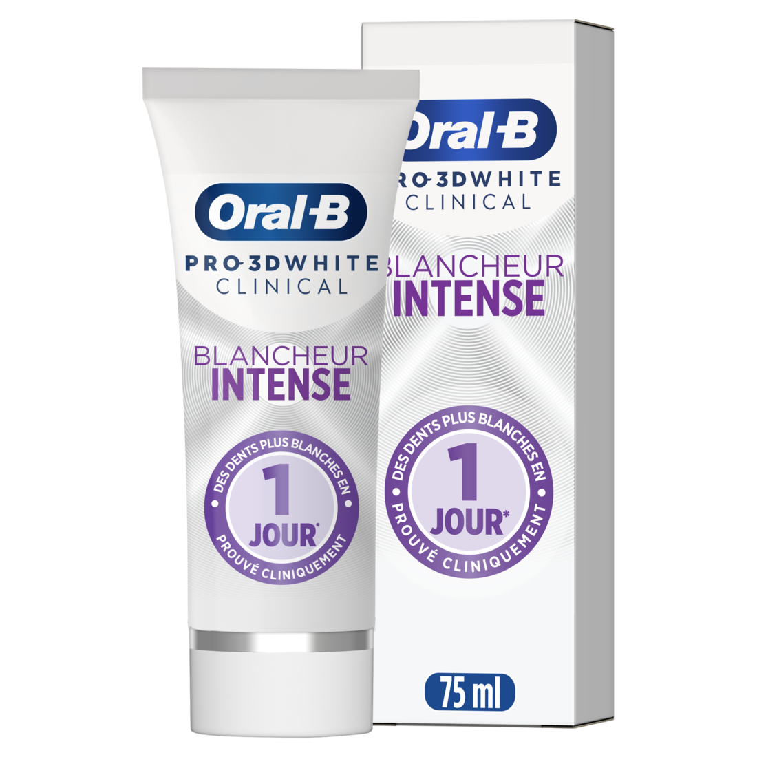 Oral-B 3D White Clinical Radiant White - Dentifrice Blancheur Intense - 75 ml
