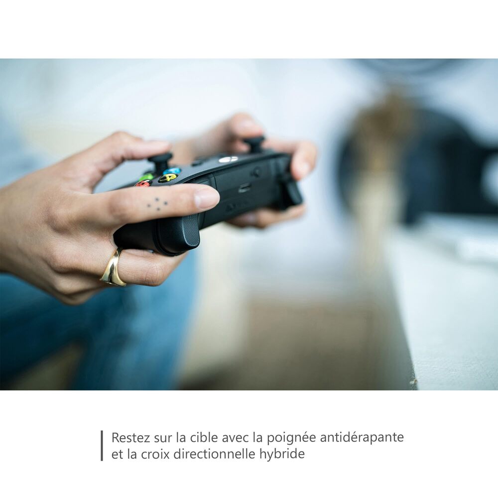 Manette sans fil Xbox pour PC avec câble USB-C - Noir