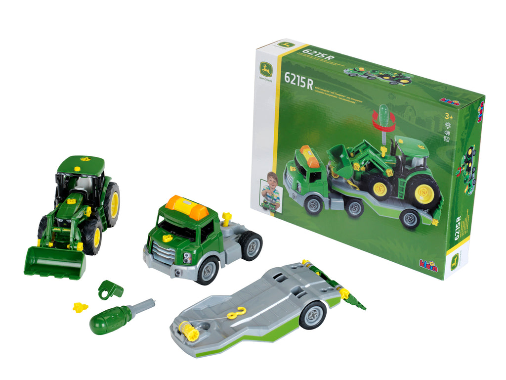 Klein John Deere Tracteur Jouet avec Remorque Échelle 1:24 3906