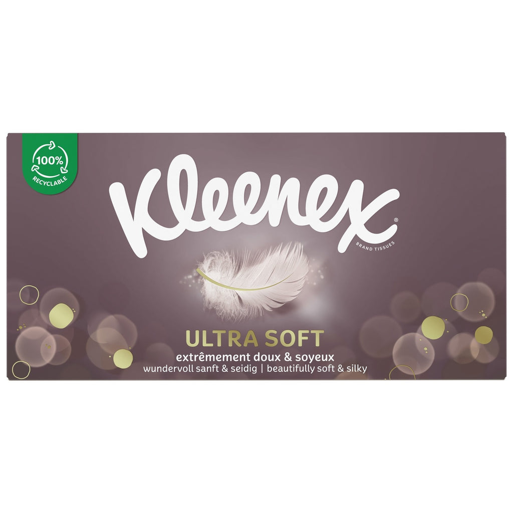 KLEENEX Ultrasoft Mouchoirs en Boîte 3 Épaisseurs (Boîte de 64)