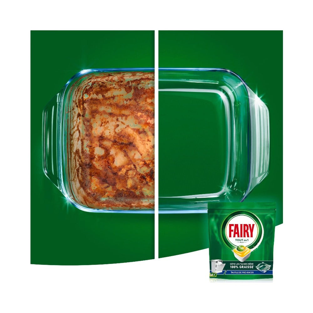 Fairy Tablettes Lave-vaisselle Tout-en-1 Citron 3 x X56 (= 168 Tablettes)
