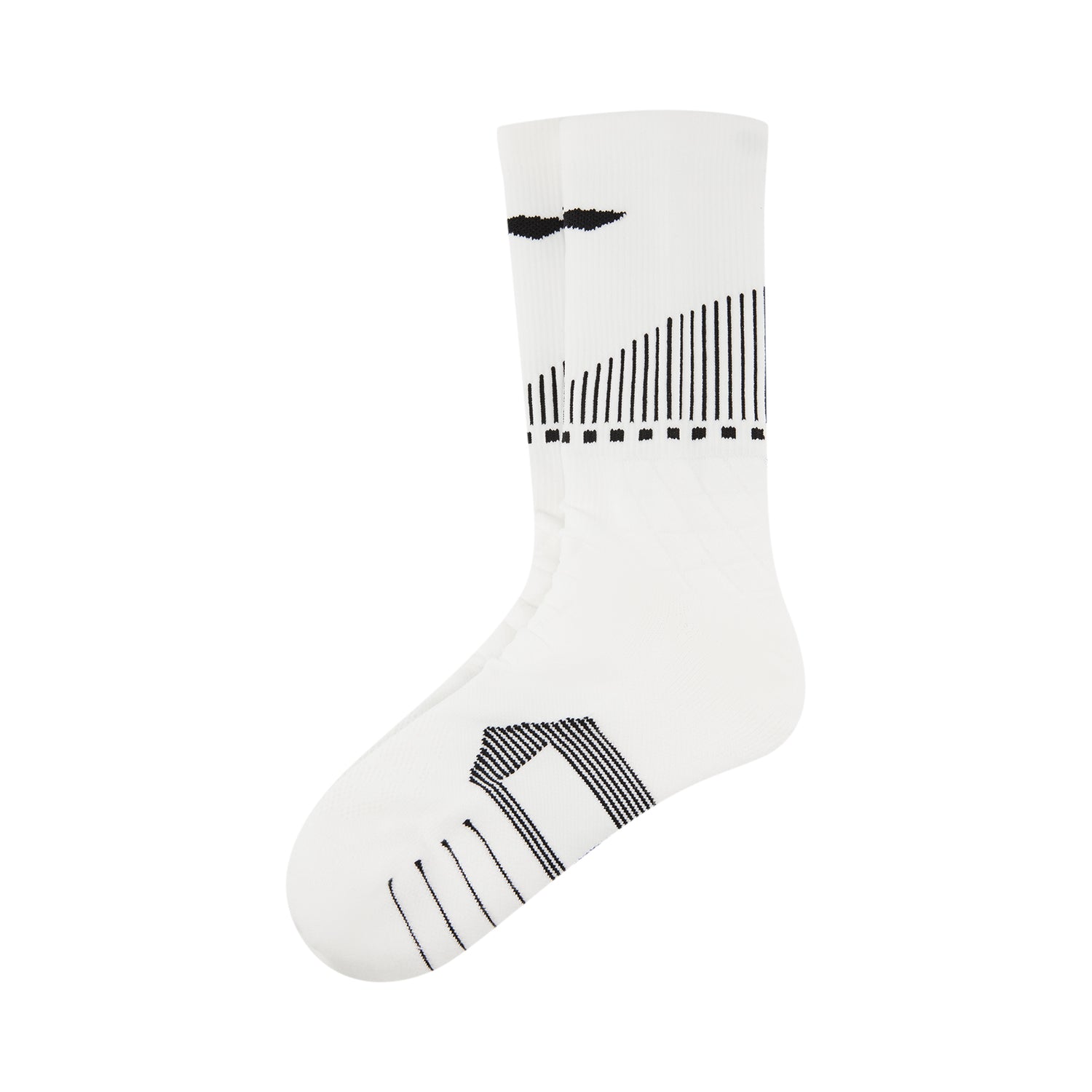 LI-NING Chaussettes mi-longues de basket-ball résistantes, confortables et respirantes blanc XL