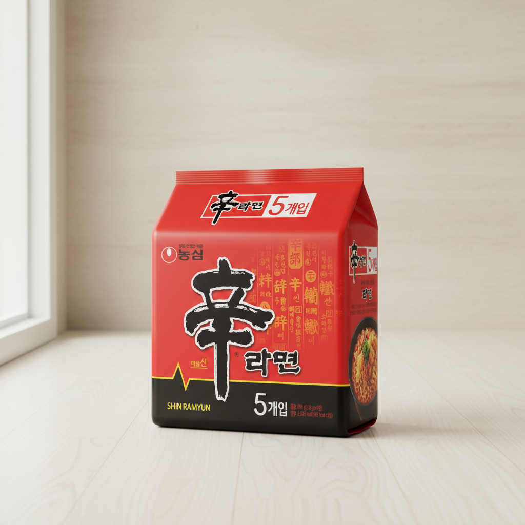 Nongshim Shin Ramyun Nouilles instantanées épicées - 5 x 120 g