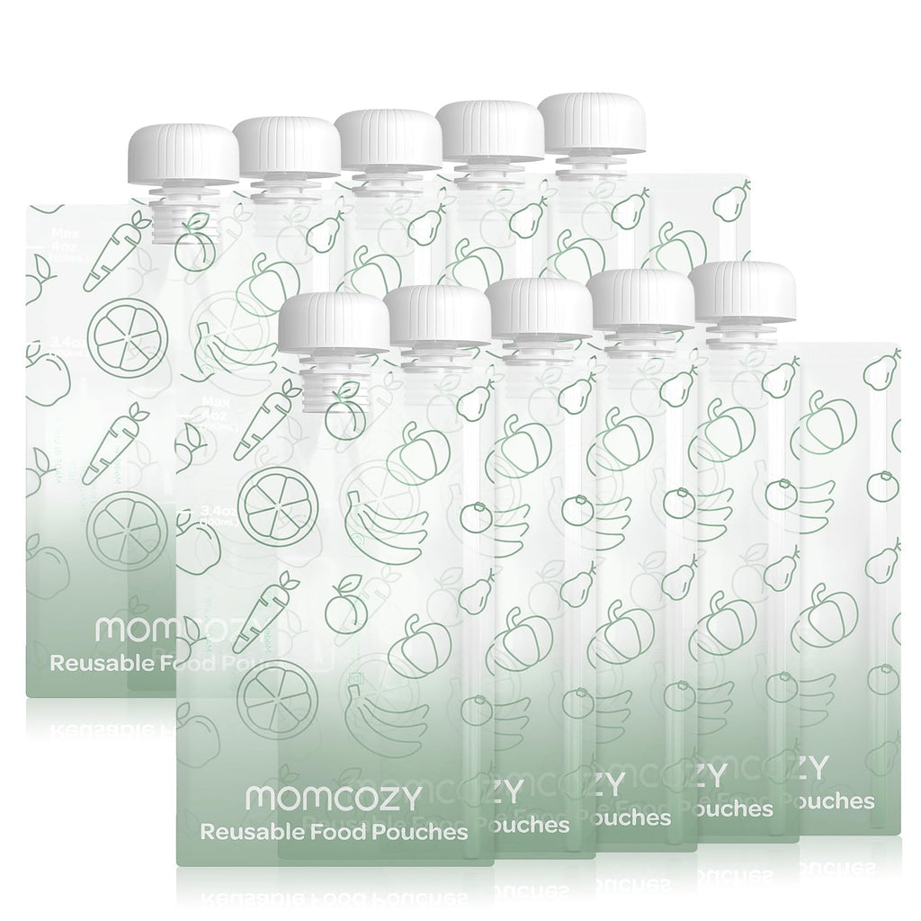 Momcozy RP01 Sachets de purée réutilisables pour bébé - 10 x 100 ml