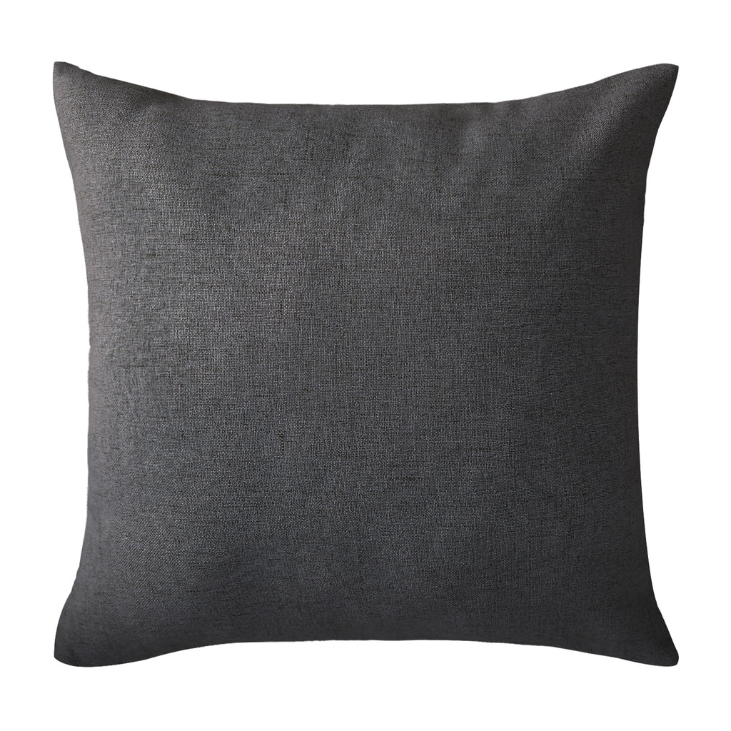 Deconovo housse de coussin en tissu lin - gris foncé - 50 x 50 cm - 1 pièce
