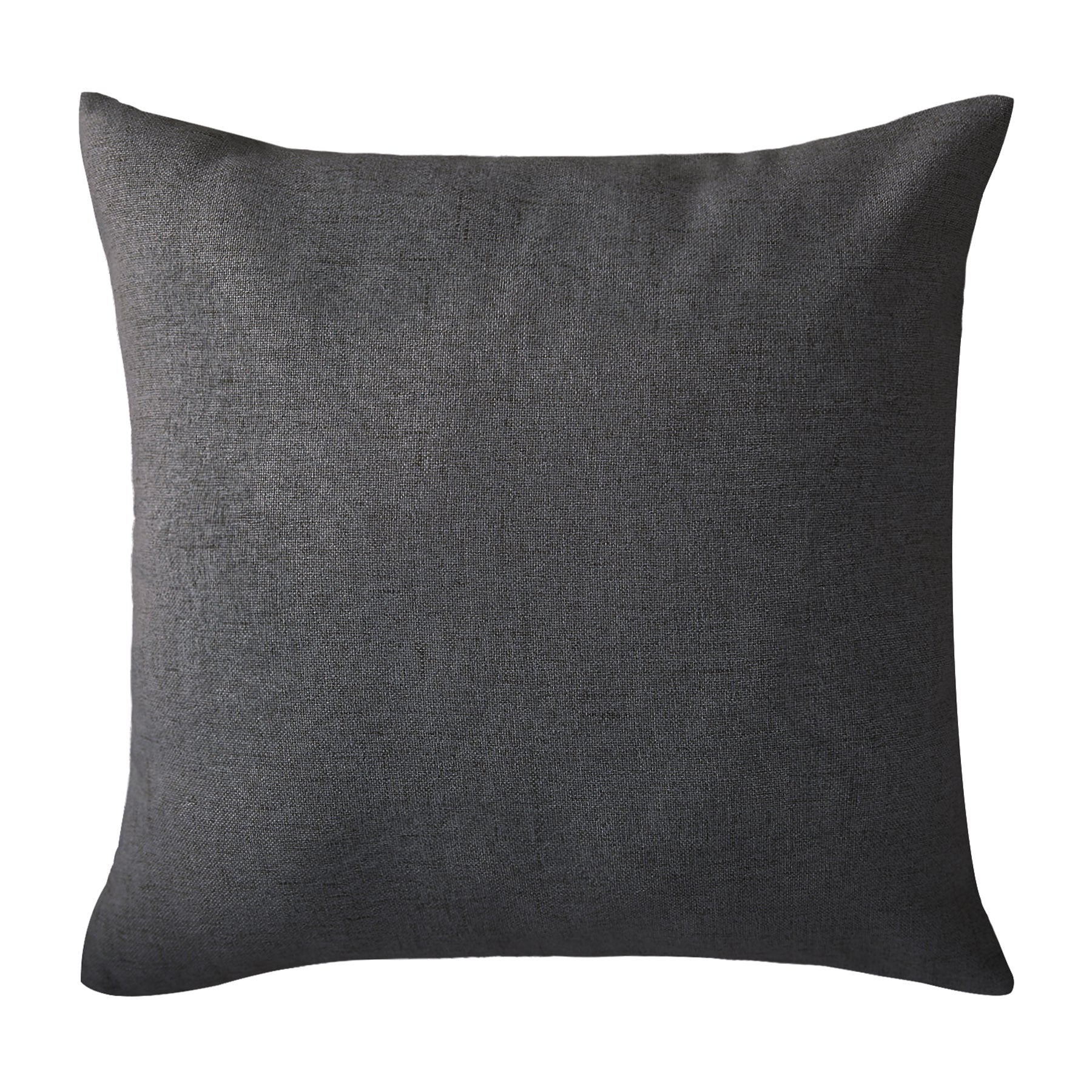 Deconovo housse de coussin en tissu lin - gris foncé - 50 x 50 cm - 1 pièce