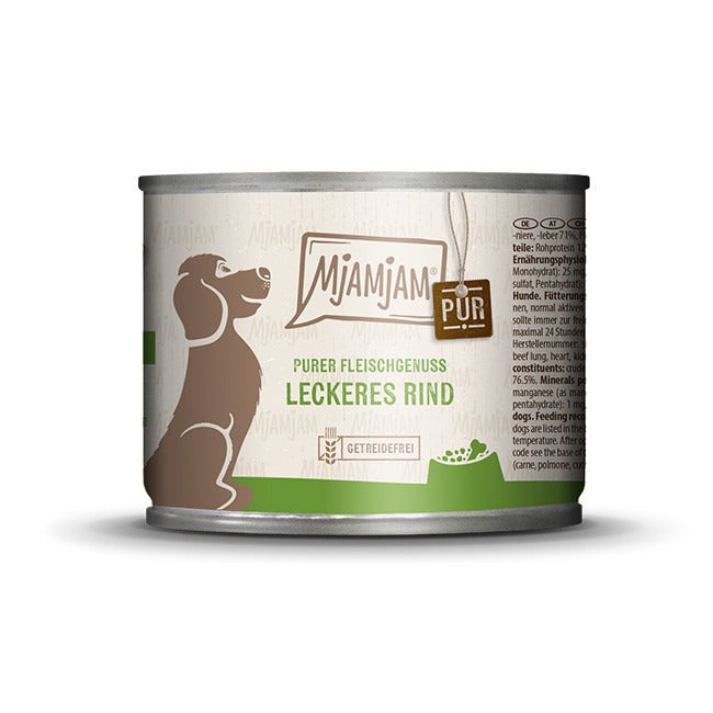MjAMjAM Pur aliment humide pour chien au bœuf 200 g