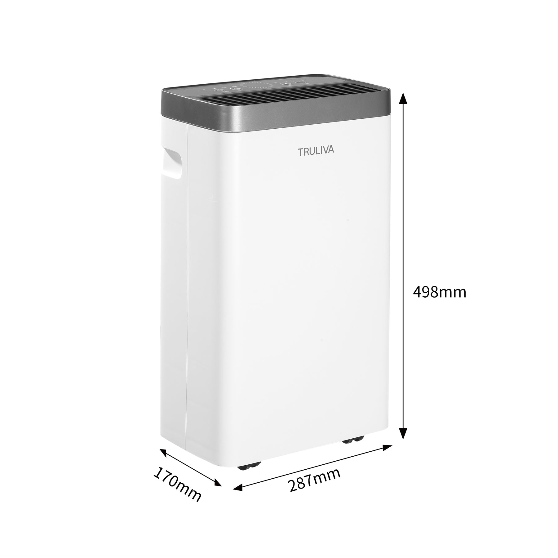 TRULIVA Déshumidificateur pour la maison, jusqu’à 32 m², minuterie 24 h, dégivrage automatique, séchage du linge, vidage continu, idéal pour les appartements humides, AP10-2012EE