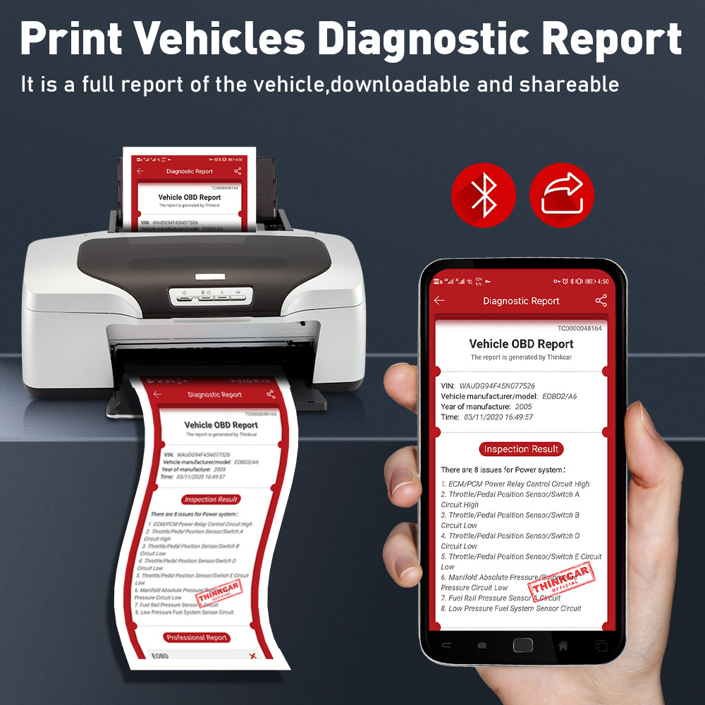 THINKCAR THINKDIAG 2 CAN FD Tous les systèmes 15 Services de réinitialisation ECU Codage OBD2 Scanner Outil de diagnostic de voiture avec abonnement logiciel d'un an