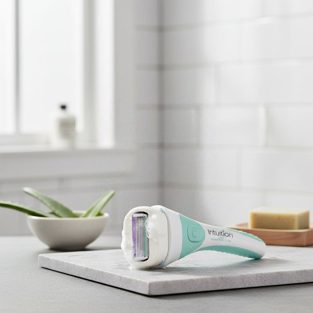 WILKINSON SWORD Intuition Sensitive Care 2-en-1 - Pack de 1 Rasoir et 3 Recharges de lames