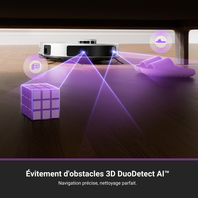 Eureka E20 Plus Aspirateur Robot avec Puissance d'Aspiration de 8000 Pa, Évitement d'Obstacles 3D IA DuoDetect, Brosse Anti-Emmêlement, Bac à Poussière 45 Jours
