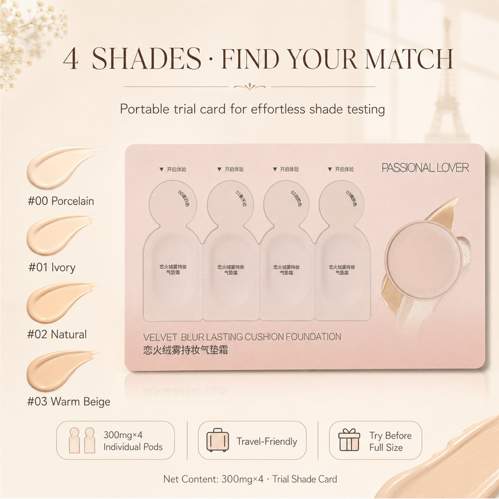 PL (Passional Lover) Coffret d'Essai Fond de Teint Coussin Longue Tenue (4 Pièces) 300 mg4*