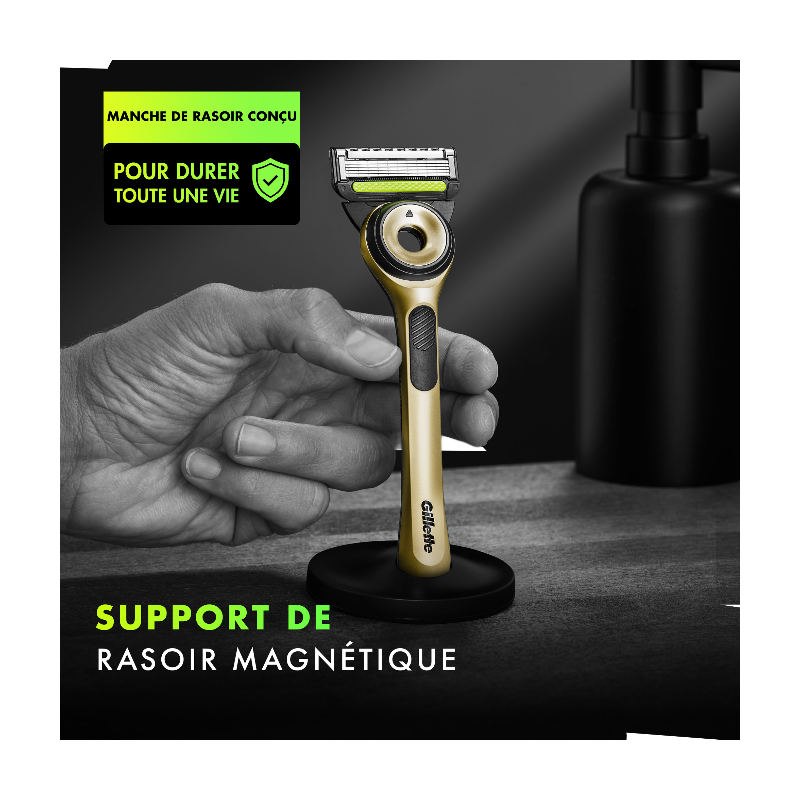 Gillette Labs Rasoir pour homme avec barre d'exfoliation + 1 recharge