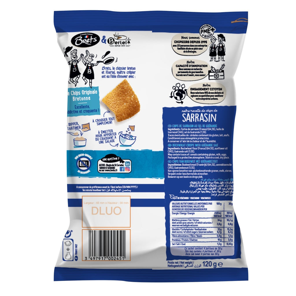 Brets Chips de sarrasin au sel de Guérande - 120 g