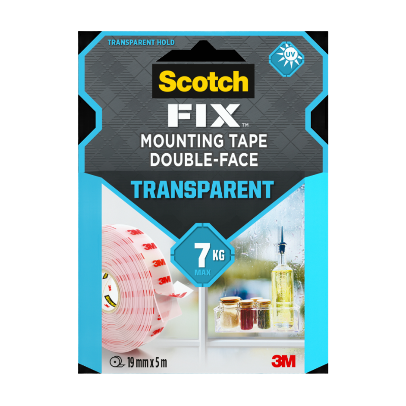 Scotch® Ruban adhésif double face transparent Incolore 5 m x 19 mm