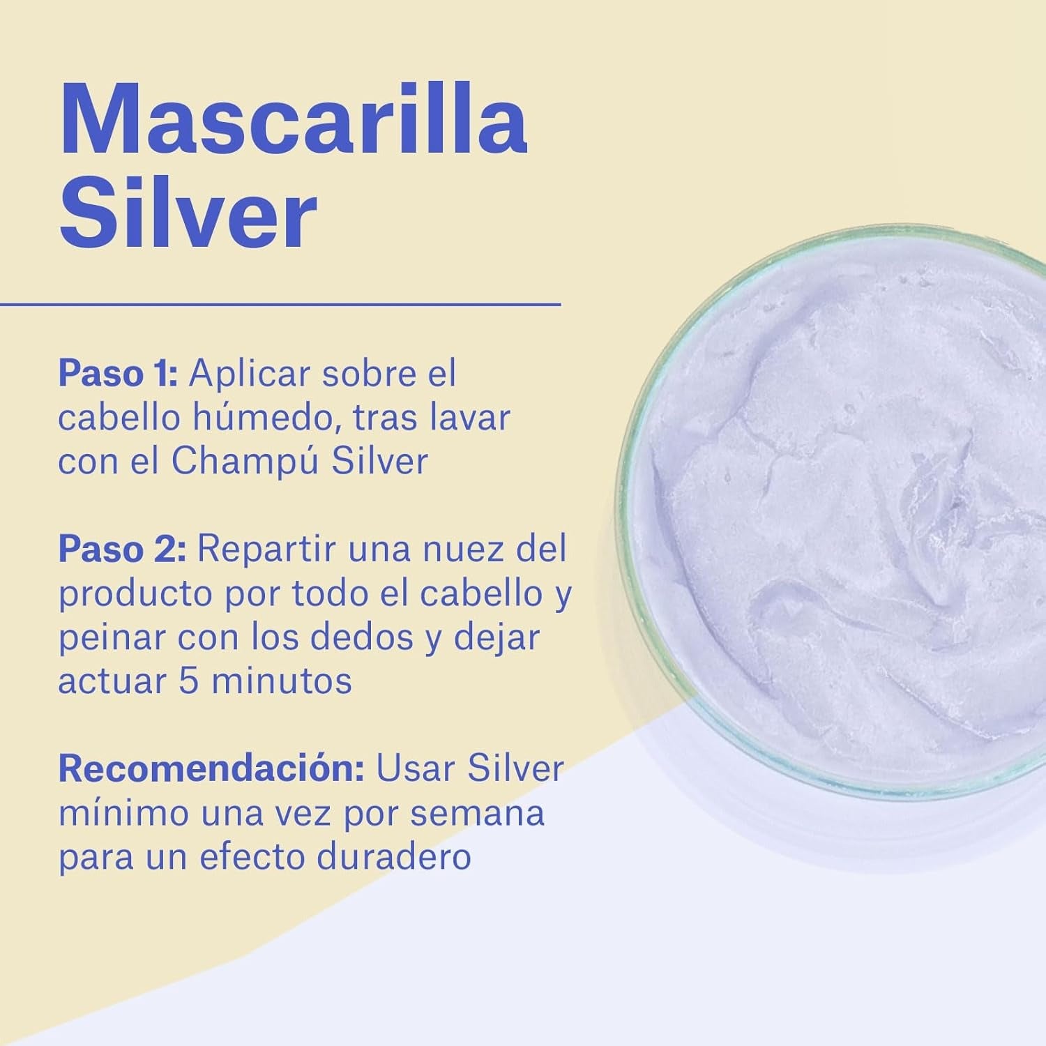 NaturVital Masque capillaire argenté 300 ml