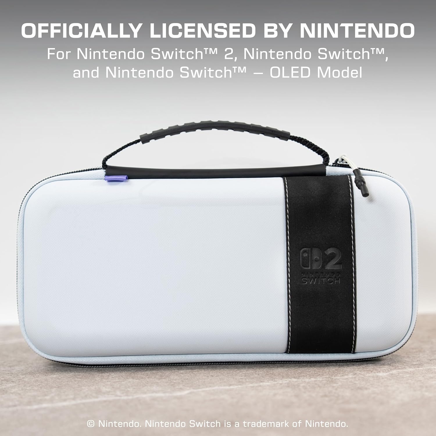 Turtle Beach Étui de Voyage Playtrek pour Switch et Switch 2 - Licence Officielle Nintendo - Stellar White