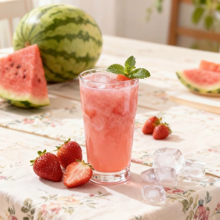 DİMES Jus de fruits saveur pastèque et fraise - 1 L